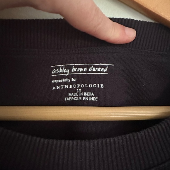 Anthropologie Ashley brown Durand Peace Sweatshirt - Picture 4 of 4